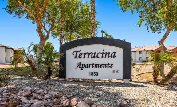 a sign that says terra cotta apartments