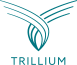 a logo with the words trillium