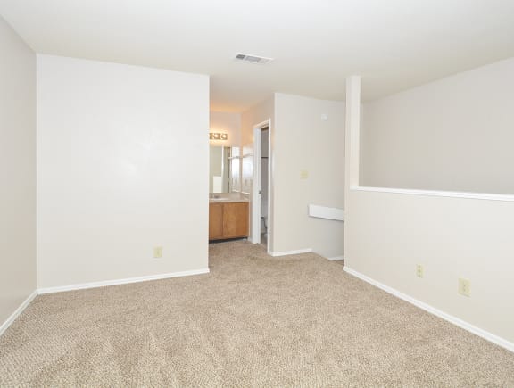 Carpeted Bedroom with Attached Bathroom