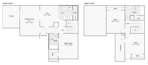 3 bed 2 bath D at The Taylor Apartments, Marietta, Georgia