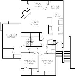 Park Creek Village | Larkspur 3x2 1144 sq ft