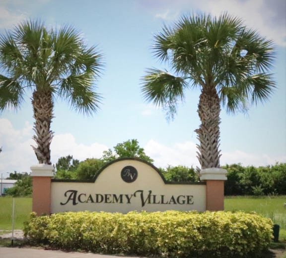 Academy Village Apartments Exterior Sign