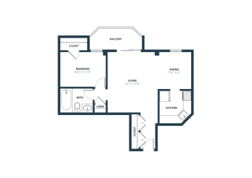 Trillium Junior One Bedroom apartment home  at Trillium Apartments, Fairfax, 22031