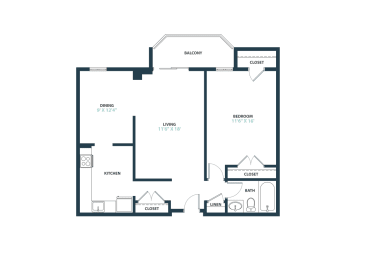 Trillium One Bedroom apartment home  at Trillium Apartments, Fairfax, Virginia