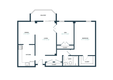 Trillium One Bedroom with den apartment home  at Trillium Apartments, Fairfax