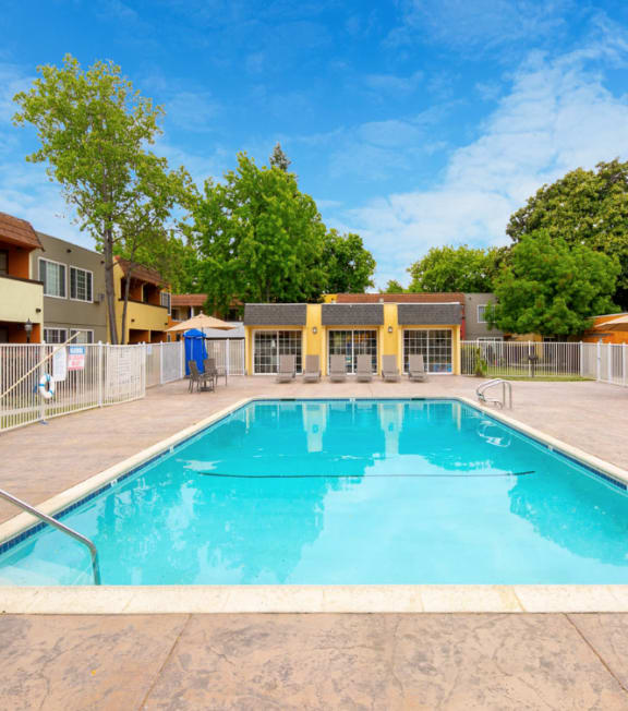 Casa Serena Apartments in Fremont, California Exterior and Pool