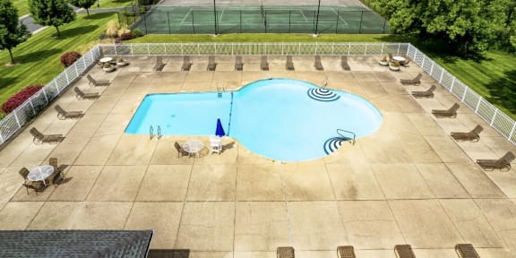 Aerial Pool View at Willowbrooke Apartments, Brockport