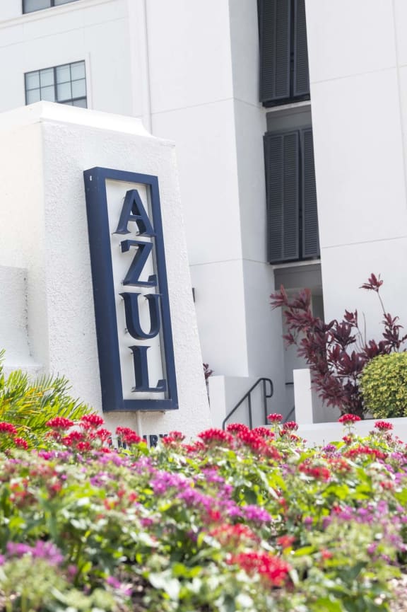Building sign at Azul Baldwin Park, Orlando, Florida