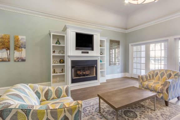 Resident lounge center with television