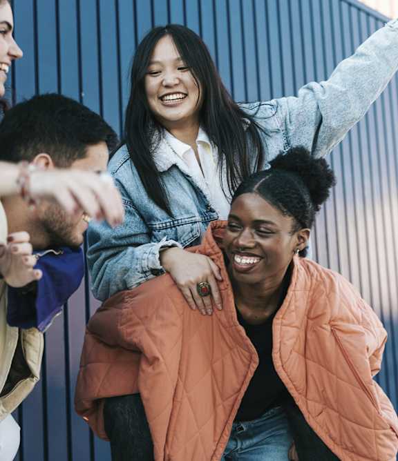 A group of friends are having fun together. at Roxy Apartments, Hamilton, ON, L8H 0B7