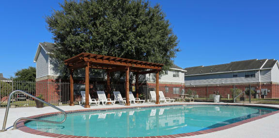 Swimming Pool at Mockingbird Lane Plaza Affordable Apartments in Victoria TX