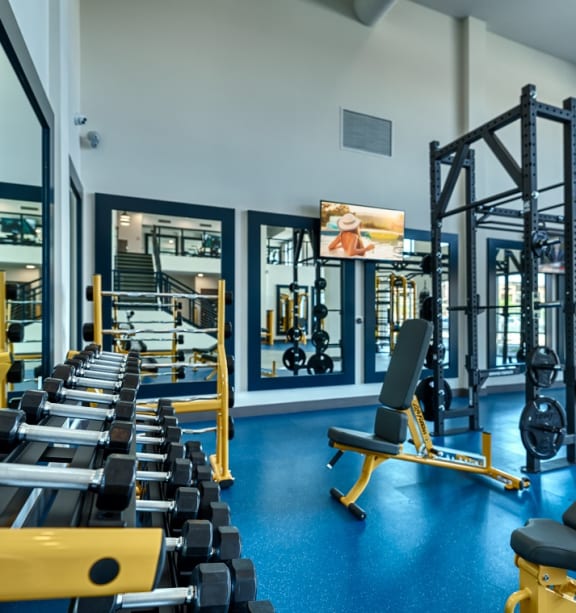 Upgraded Fitness Center with Free Weights at Cuvee, Glendale, Arizona