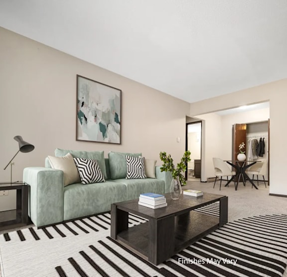 Living Room at Sycamore Creek Apartments in Lake Orion, MI 48359