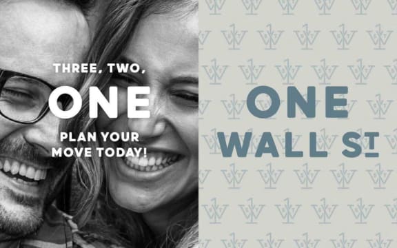 two images of a man and a woman with the text three two one wall