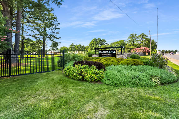 our apartments showcase a beautiful yard at Staples Mill Townhomes, Richmond, VA