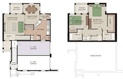 Shamona B Floor Plan at Claremont Apartments, Exton
