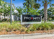 Thumbnail 9 of 31 - A sign that says Proximity is in front of some trees.