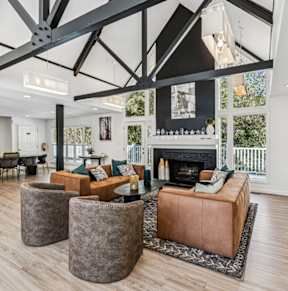 Clubroom With Fireplace at Park Ridge Estates, North Carolina, 27713