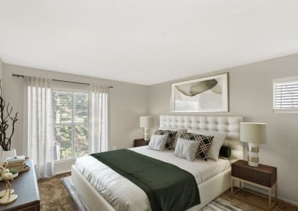 our apartments offer a bedroom with a king sized bed