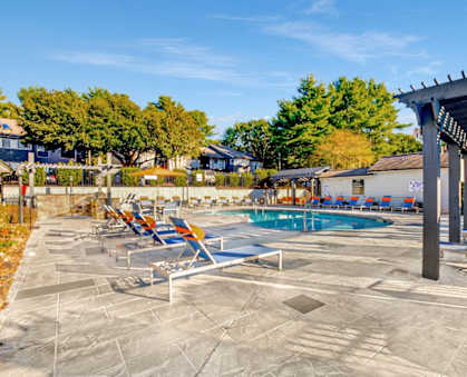 the resort style pool is available for residents to use at Edgemont Apartments, PRG Real Estate, Greenville, 29615