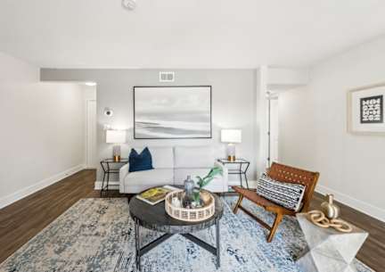 Living Room Interior at Linkhorn Bay Apartments, Virginia Beach, VA