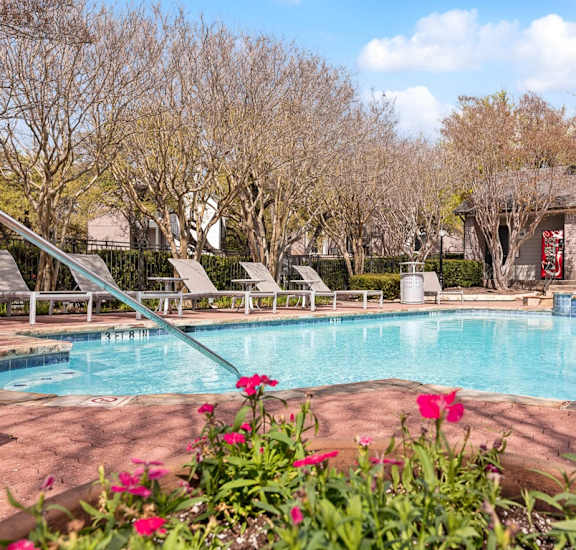 the swimming pool at our apartment at Canyon Creek, Texas, 78759s