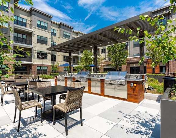 Outdoor Grill With Intimate Seating Area