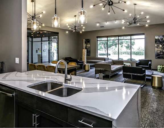 Remodeled clubhouse at Southwest Gables Apartments, Omaha NE