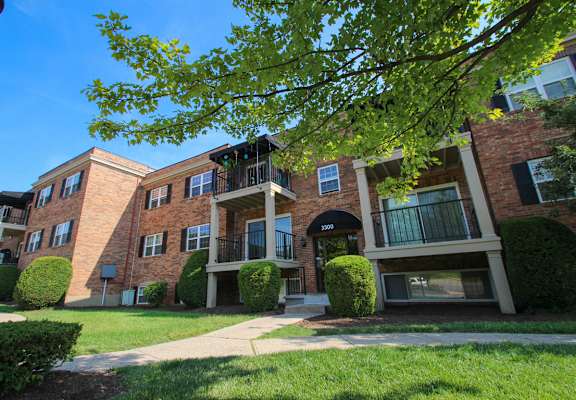 This is a photo of a building exterior at Montana Valley Apartments in Cincinnati, OH.