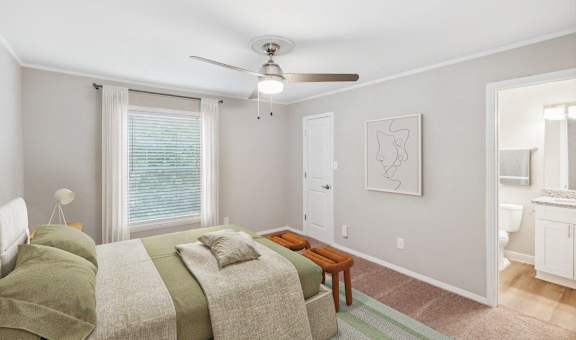 Bedroom at Lake Johnson Mews Apartments