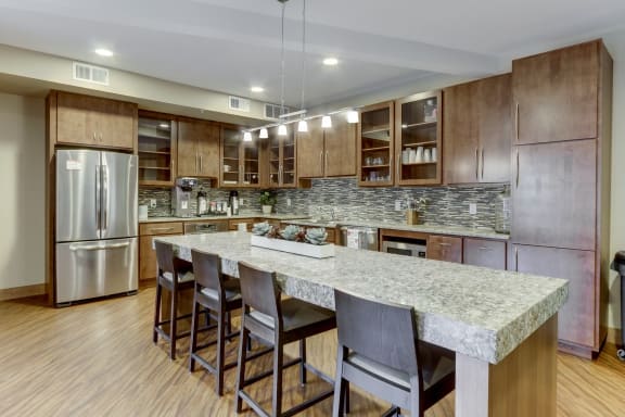 Community Kitchen at The Legends at Silver Lake Village 55+ Apartments, St. Anthony, MN