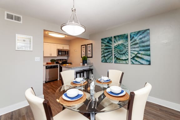 Elegant Dining Space at Linkhorn Bay Apartments, Virginia Beach, Virginia