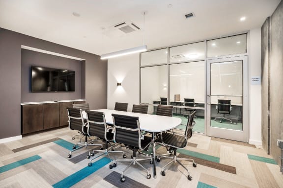 Conference Room with Large Desk at an Art Museum at The Locks Tower in Richmond, Virginia