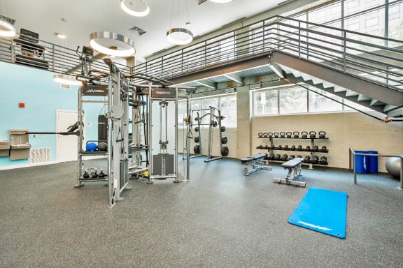Workout Room with Equipment at an Art Museum at The Locks Tower in Richmond, Virginia