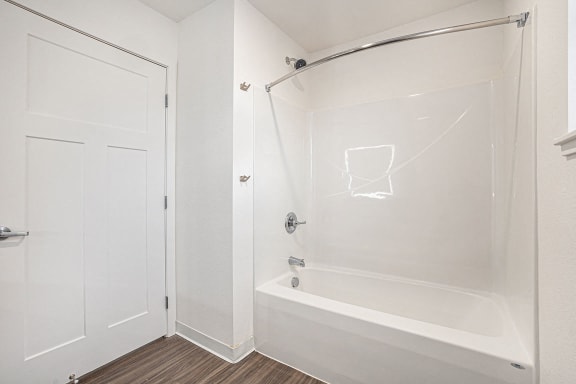 Bathroom with bathtub and shower at Eagle Ridge Apartment Homes, Traverse City, Michigan