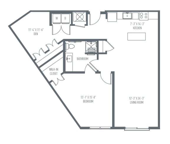 Floor Plan  C9 Floor Plan, 1119 Sq. Ft. at Union Berkley, Kansas City, MO, 64120