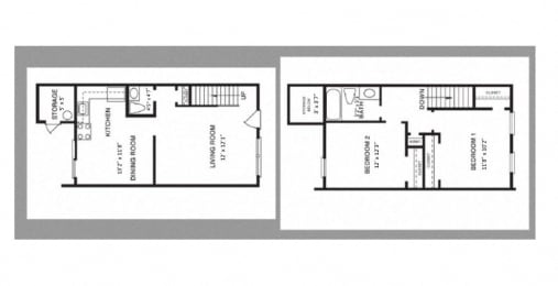  Floor Plan TWO BEDROOM