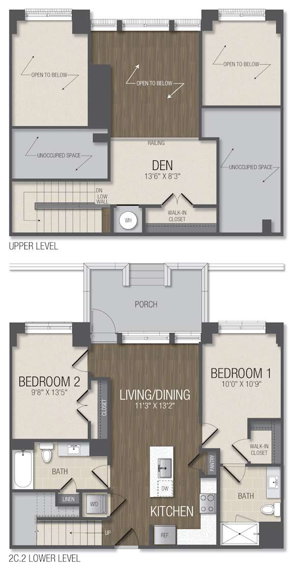 D2 Floor Plan at The Metropolitan Downtown Columbia, Columbia