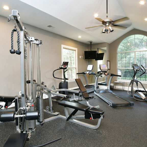 Equipped gym at Braxton Woods Lake, Greenville, 29607