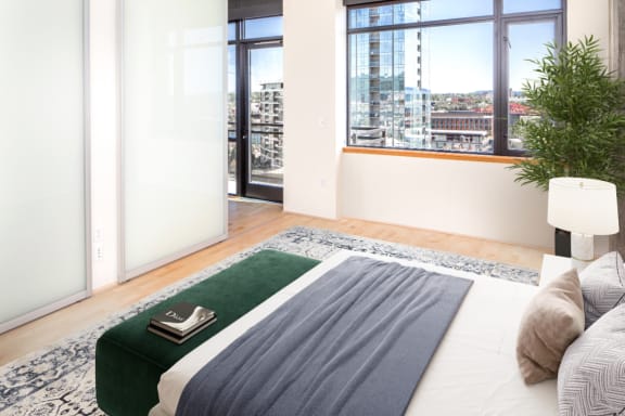 Gorgeous Bedroom at The Wyatt, Portland, OR