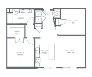 C3 Floor Plan at Union Berkley, Missouri, 64120