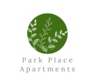 a logo of park place apartments with leaves in a circle