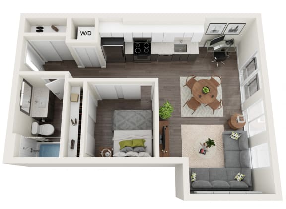 Floor Plan  A2 Floor Plan at The Loop at Green Lake, Seattle