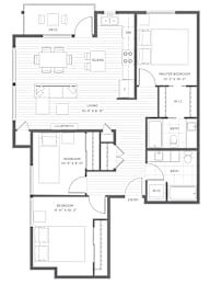 Floor Plan  Floor Plan F Three Bedroom Two Bath
