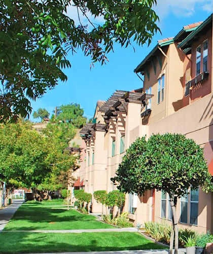 a view of the canoas terrace apartments in san jose