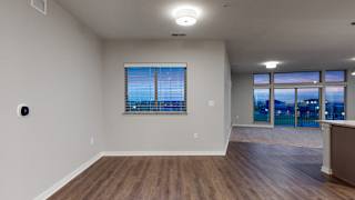 The 2 bedroom Hibiscus floor plan features a spacious dining and living area perfect for entertaining.