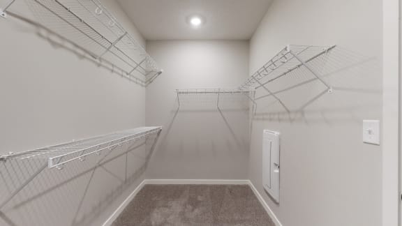 You'll love the large walk-in closet in the master bedroom in the Hibiscus floor plan.
