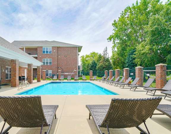 the swimming pool at our apartments