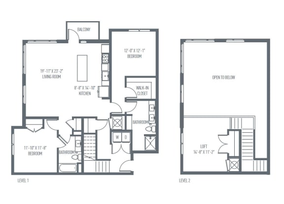 Floor Plan  P1 Floor Plan, 1621 Sq. Ft. at Union Berkley, Missouri, 64120