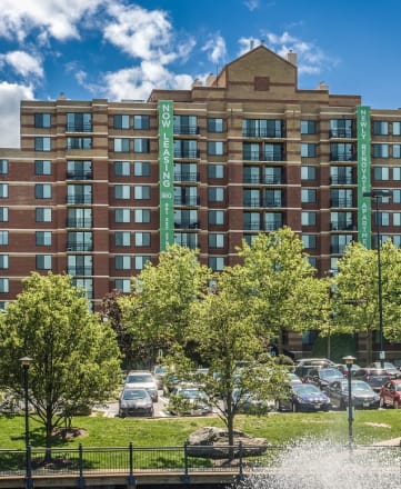 Building exterior at Residences at Rio in Gaithersburg, MD 20878